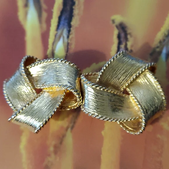 Gay Boyer Vtg 1980s Gold  Rope Twirl Belt Buckle Signed lot duo Vintage 1980 main image 4